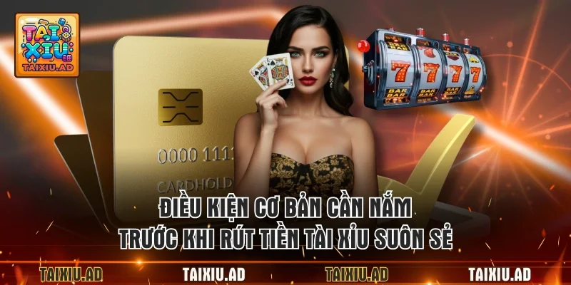 Điều kiện cơ bản cần nắm trước khi rút tiền tài xỉu suôn sẻ